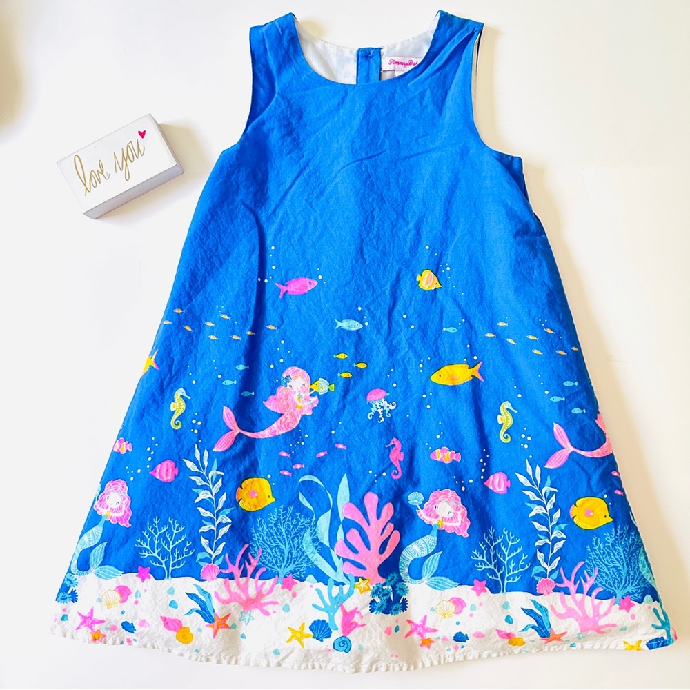 Tommy Bahama royal blue dress with mermaids